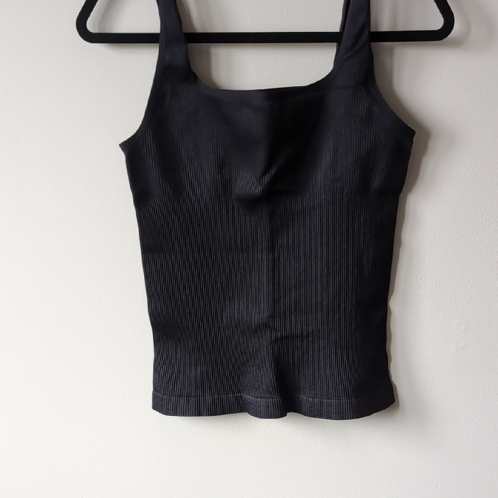 SHEIN Black Fitted Ribbed Tank Top Shapewear